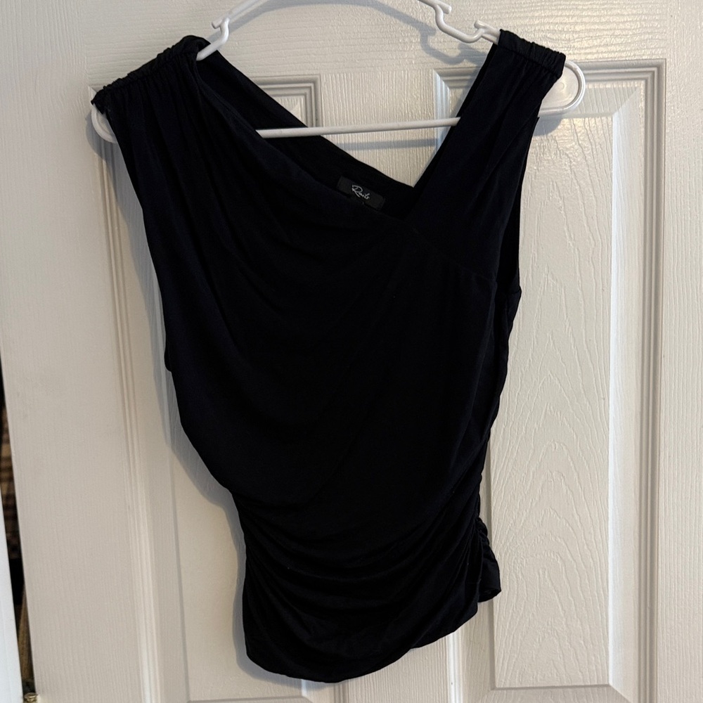 Rails Black Sleeveless Blouse